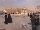 Giuseppe de Nittis The Place de Carrousel and the Ruins of the Tuileries Palace in 1882 painting